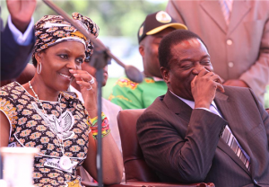 Succession rivals ... Grace Mugabe and vice president Emmerson Mnangagwa