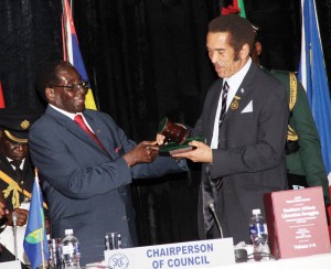 President Robert Mugabe and Botswanaâ€™s President Ian Khama.