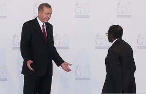 That took you long enough ... Turkish leader welcomes President Robert Mugabe