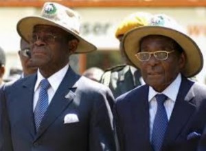 Soul Brothers .. Presidents Teodor Nguema and Robert Mugabe
