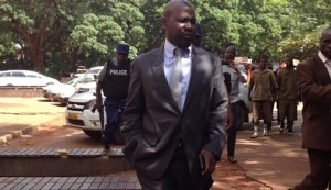 Trading places ... PG Johannes Tomana arriving in court to face his juniors
