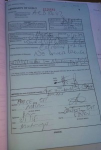 Admission of guilt ... A spot fine receipt