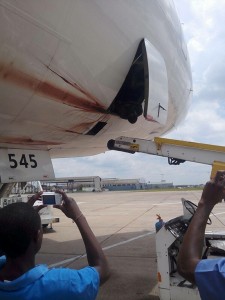 South African officials believe the unidentified body was likely a stowaway