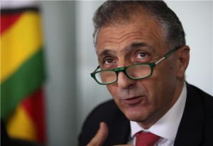 Economic difficulties have deepened ... Domenico Fanizza in Harare Wednesday