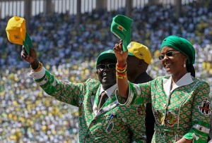 Too old to rule? ... President Robert Mugabe and wife Grace