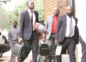 Munyaradzi Kereke (right) arrives for Monday's court hearing.