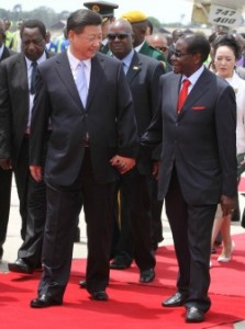 Cdes in arms ... President Mugabe and China's Xi Jinping