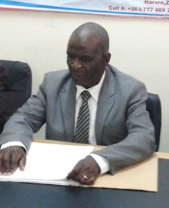 Bishop Ancelimo Magaya addressing press conference in Harare Tuesday