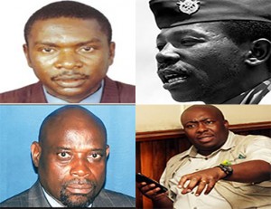 Mugabe's foreign and local terror group ... Mpiranya (top left), Mengistu, Muzariri, Kasukuwere