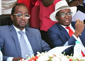 Mates fallen out ... Empowerment minister Patrick Zhuwao (left) with former pal Acie Lumumba