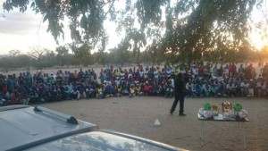 Part of the proceedings during the peace tournament.