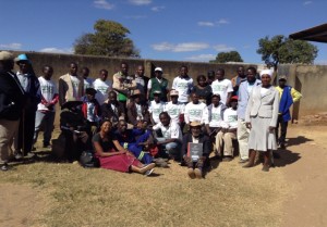 Students from Goromonzi during to an anti-child marriages talk