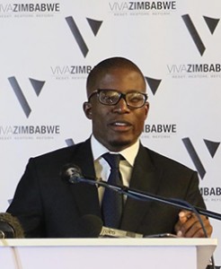 Acie Lumumba launching his political party in Harare last week