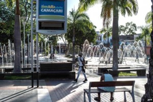 The main square of Camacari, Bahia, Brazil, where the first case of infection by Zika virus was detected, on January 29, 2016, Brazil.