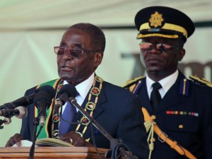 Mugabe at a Funeral