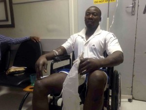 Kudakwashe Kambakunje in hopsital: Picture by Rutendo Mawere