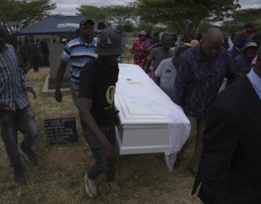 At the funeral of a slain Zimbabwean activist, clashes and a low turnout mirror opposition decline
