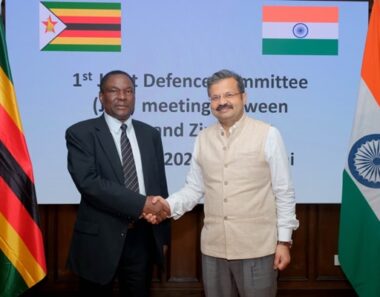 India and Zimbabwe agree to enhance bilateral defence ties by expanding existing cooperation